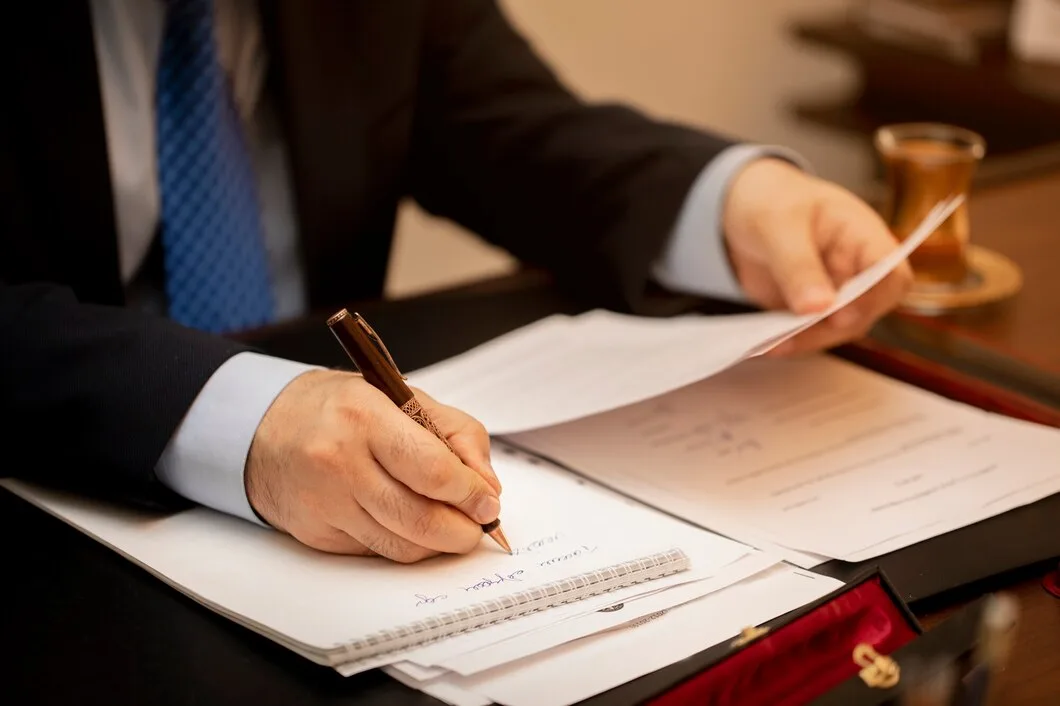 Assinatura de documentos importantes
